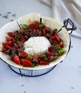 Sac tava with rice pilaf