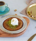 Künefe with vanilla ice cream