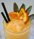 Peach frozen drink