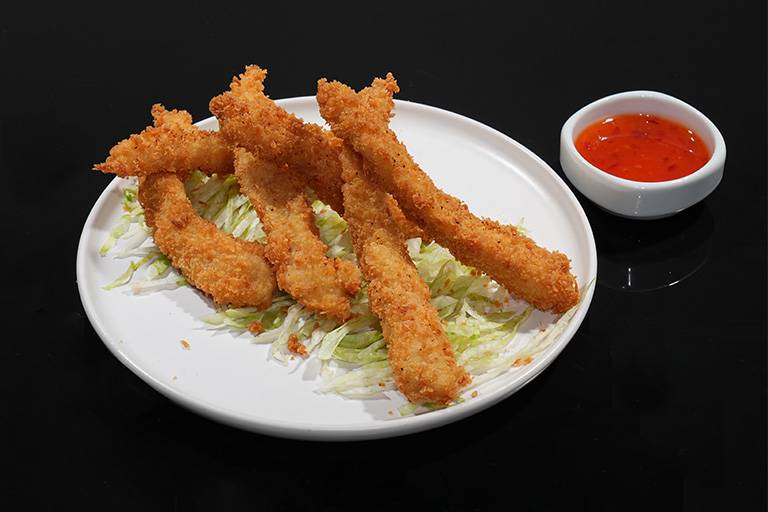 Crispy chicken pieces