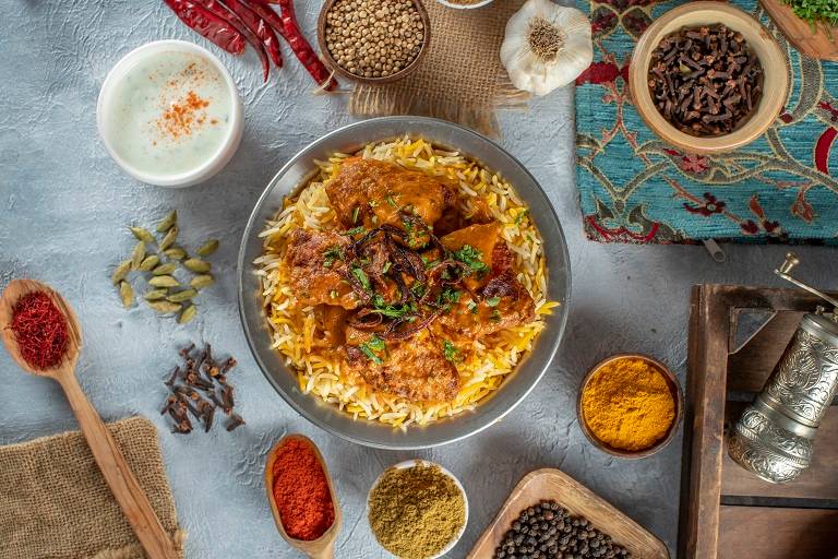 Fish biryani