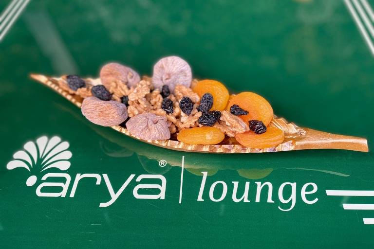 Dried apricot, walnut, fig and grapes