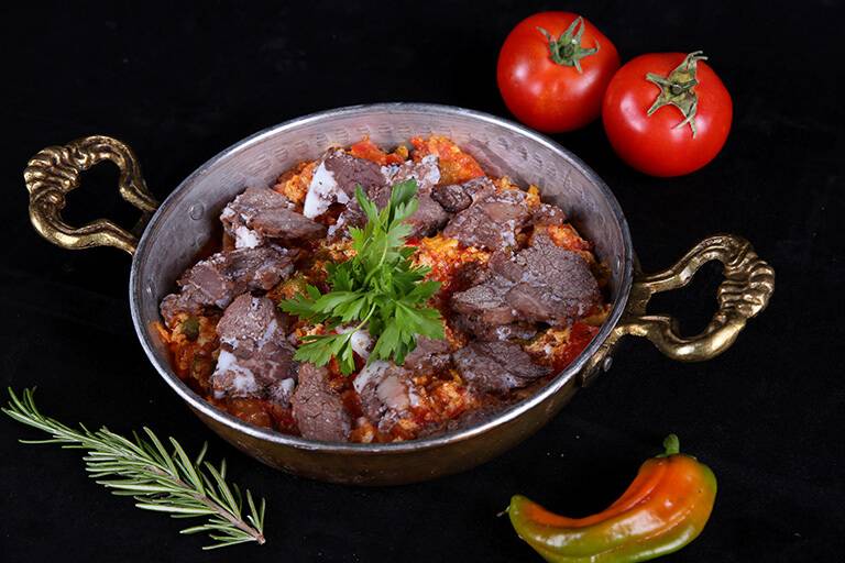 Menemen with kavurma