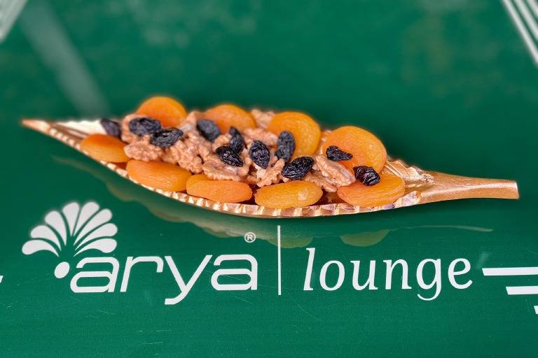Dried apricot, walnut kernels and raisins