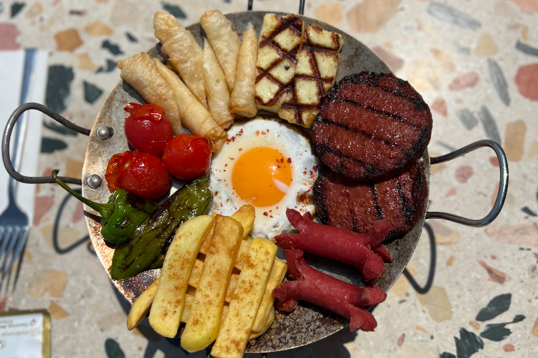 Hot breakfast selection