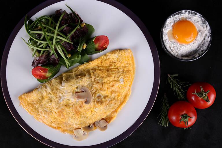 Mushroom omelette