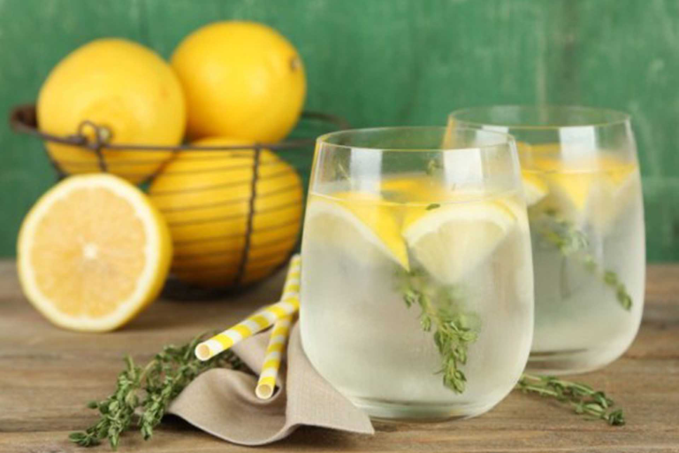Freshly squeezed lemon water