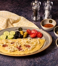 Pastırma and kaşar cheese omelette