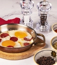 Pan-fried eggs with sucuk