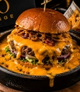 Casserole burger with cheddar sauce