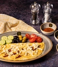 Sucuk and kaşar cheese omelet