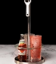 Strawberry-flavoured fruit soda