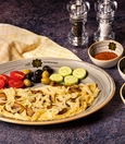 Mushroom and kaşar cheese omelette