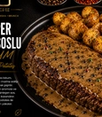 Pepper steak tenderloin with baby potatoes