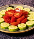 Tomato and cucumber söğüş