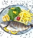 Grilled sea bream