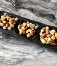 Roasted hazelnuts, roasted cashews and pistachios