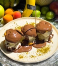 Profiteroles with ice cream