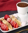 Fruit and chocolate fondue