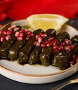 Sour cherry-stuffed vine leaves