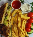 Anatolian bazlama sandwich