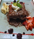 Rich chocolate fruit brownie