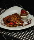 Chocolate and fruit croissant