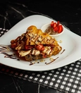 Chocolate and fruit croissant