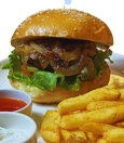 Caramelized onion burger