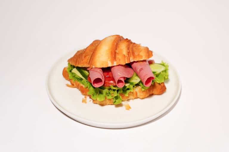 Savory croissant sandwich
