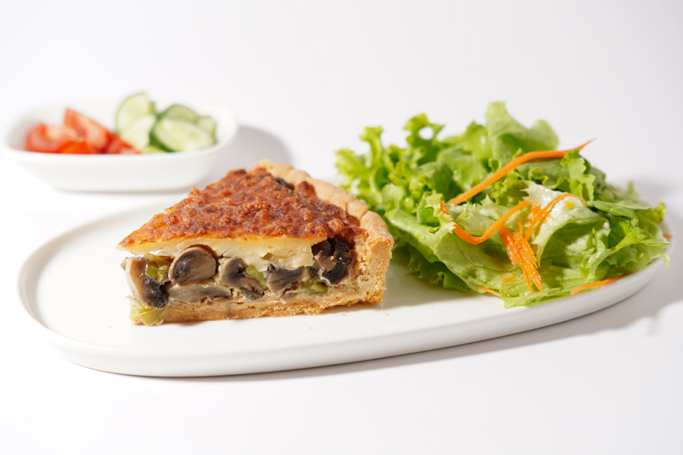 Quiche of the day plate