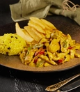 Chicken with curry sauce