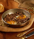 Eggs with kavurma