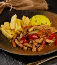 Soy Sauce Chicken with Vegetables and Rice