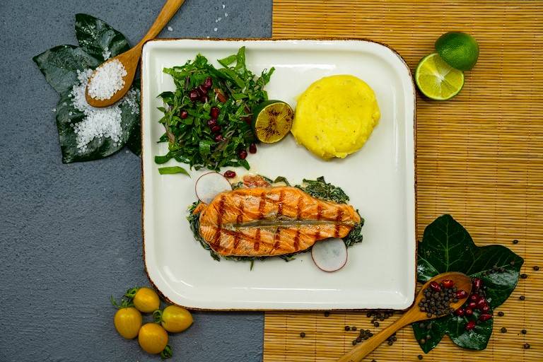 Grilled Norwegian salmon