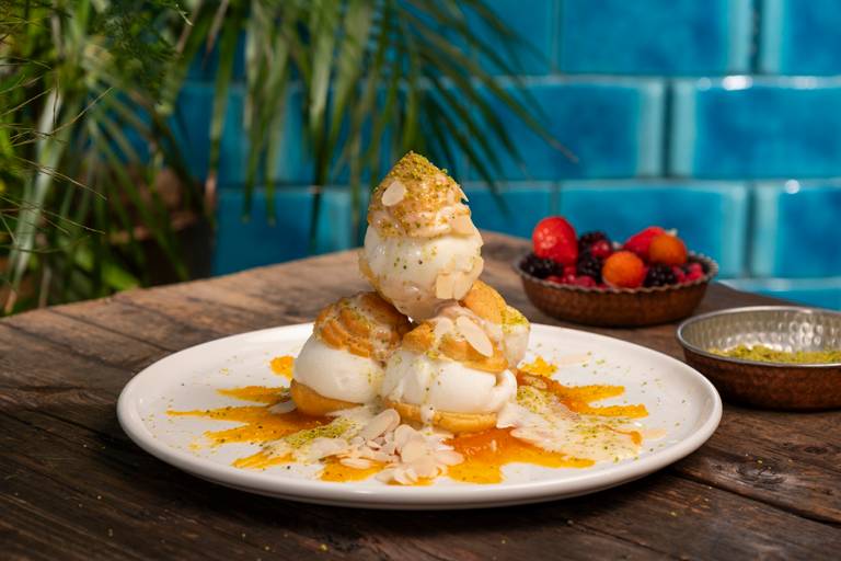 Pumpkin profiteroles
