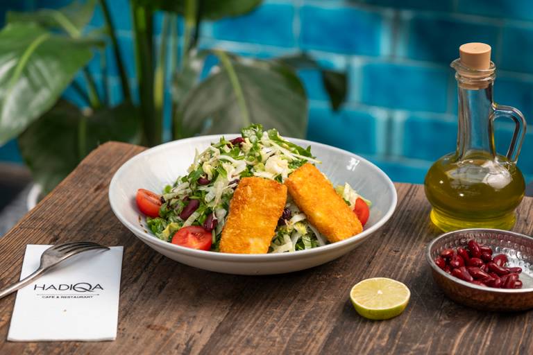 Breaded Halloumi Salad