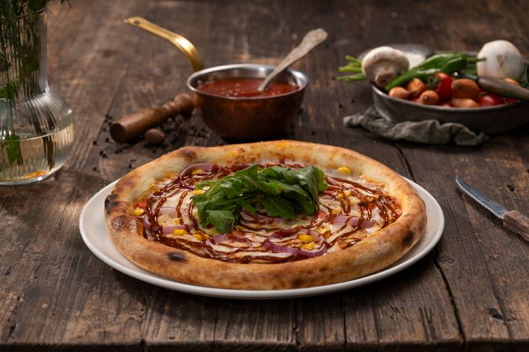 Chicken BBQ pizza