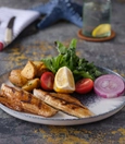 Grilled sea bass