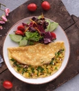 Potato and mushroom omelette