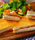 White Cheese and Tomato Toast