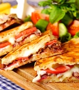 Toast with sucuk, kaşar cheese and kavurma
