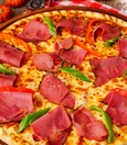Smoked meat pizza