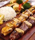 Chicken and beef shish