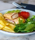 Paçanga böreği with potato fries
