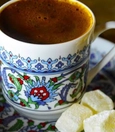 Coffee with mastic drops