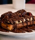 Dark chocolate waffle
